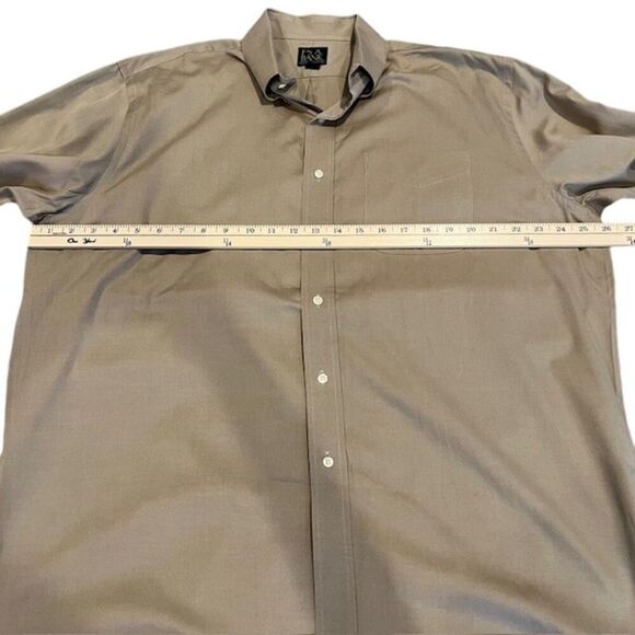 Jos. A Bank Executive Collection Men's Beige Tan Dress Shirt Cotton Size 17-33 - Picture 7 of 9